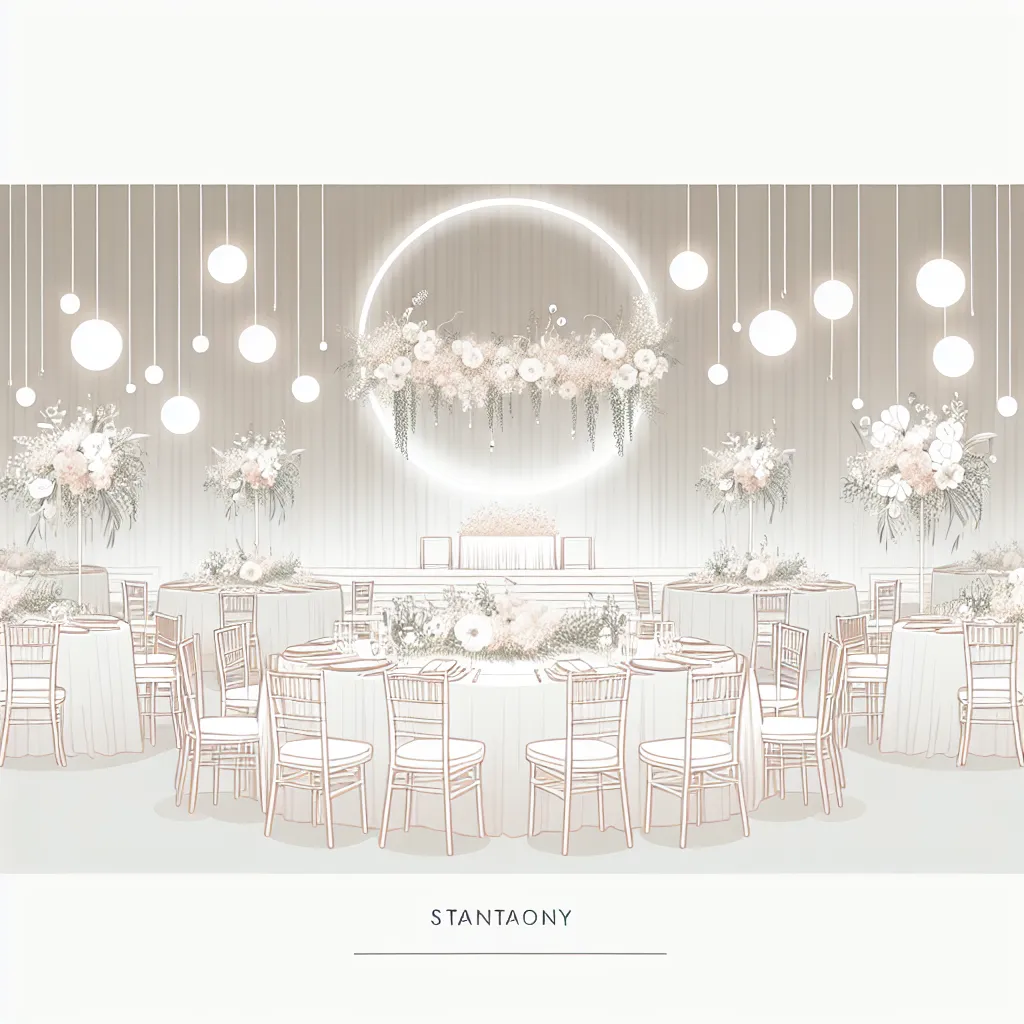 Dekoracje sali weselnej z akcentem na minimalizm