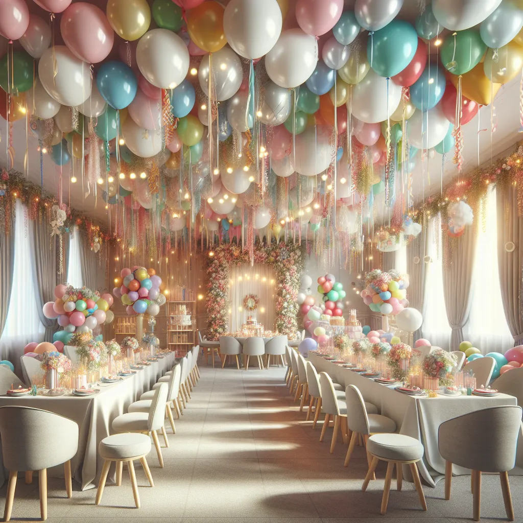 DIY dekoracje sali na przyjęcie urodzinowe